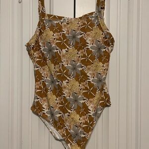 Rylee + Cru Floral Swimsuit in Safari Floral size M